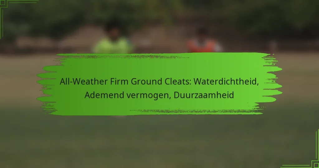 All-Weather Firm Ground Cleats: Waterdichtheid, Ademend vermogen, Duurzaamheid