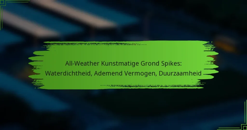 All-Weather Kunstmatige Grond Spikes: Waterdichtheid, Ademend Vermogen, Duurzaamheid