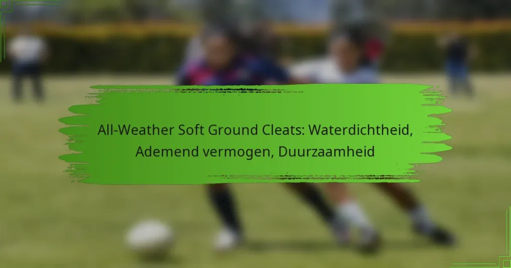 All-Weather Soft Ground Cleats: Waterdichtheid, Ademend vermogen, Duurzaamheid