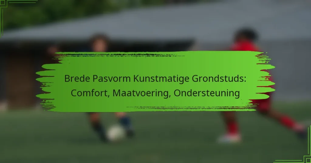 Brede Pasvorm Kunstmatige Grondstuds: Comfort, Maatvoering, Ondersteuning