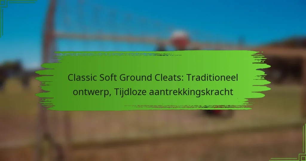 Classic Soft Ground Cleats: Traditioneel ontwerp, Tijdloze aantrekkingskracht