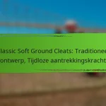 Classic Soft Ground Cleats: Traditioneel ontwerp, Tijdloze aantrekkingskracht