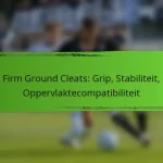 Firm Ground Cleats: Grip, Stabiliteit, Oppervlaktecompatibiliteit