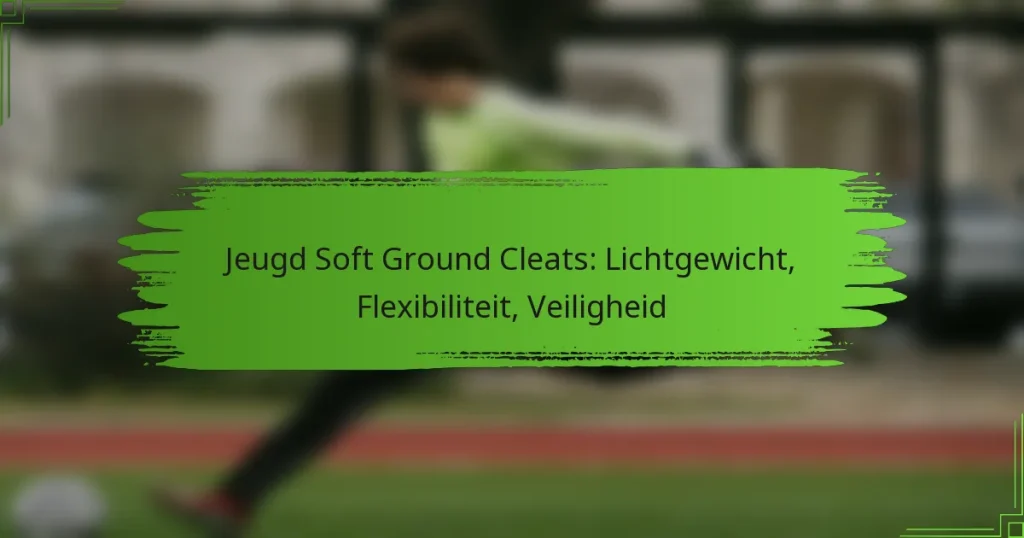 Jeugd Soft Ground Cleats: Lichtgewicht, Flexibiliteit, Veiligheid