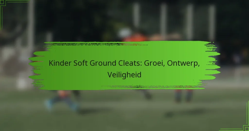 Kinder Soft Ground Cleats: Groei, Ontwerp, Veiligheid