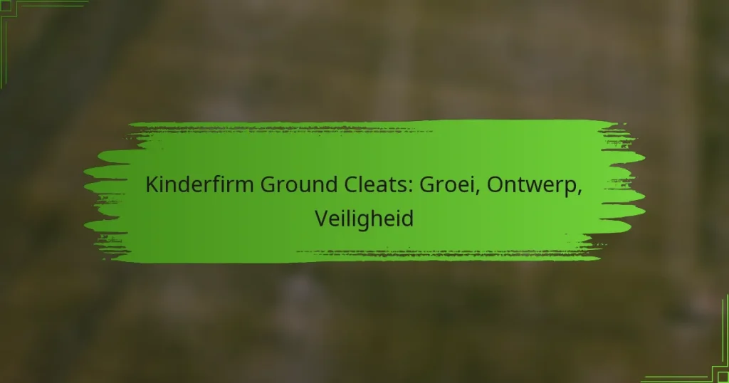 Kinderfirm Ground Cleats: Groei, Ontwerp, Veiligheid