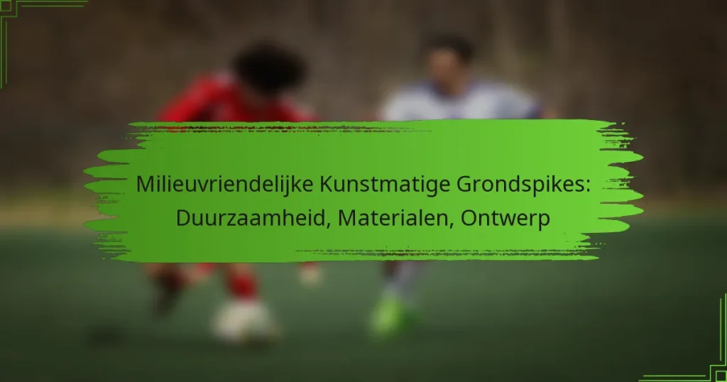 Milieuvriendelijke Kunstmatige Grondspikes: Duurzaamheid, Materialen, Ontwerp