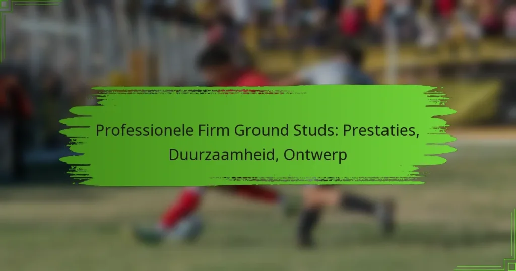 Professionele Firm Ground Studs: Prestaties, Duurzaamheid, Ontwerp