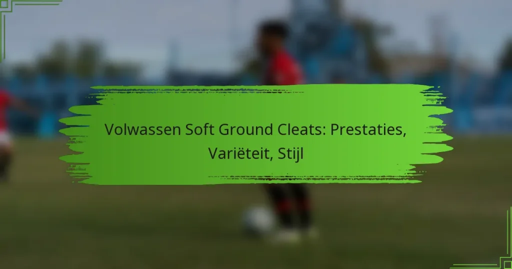 Volwassen Soft Ground Cleats: Prestaties, Variëteit, Stijl