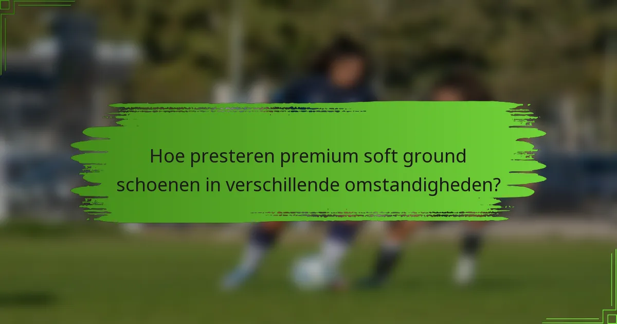 Hoe presteren premium soft ground schoenen in verschillende omstandigheden?
