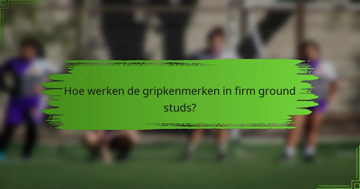 Hoe werken de gripkenmerken in firm ground studs?